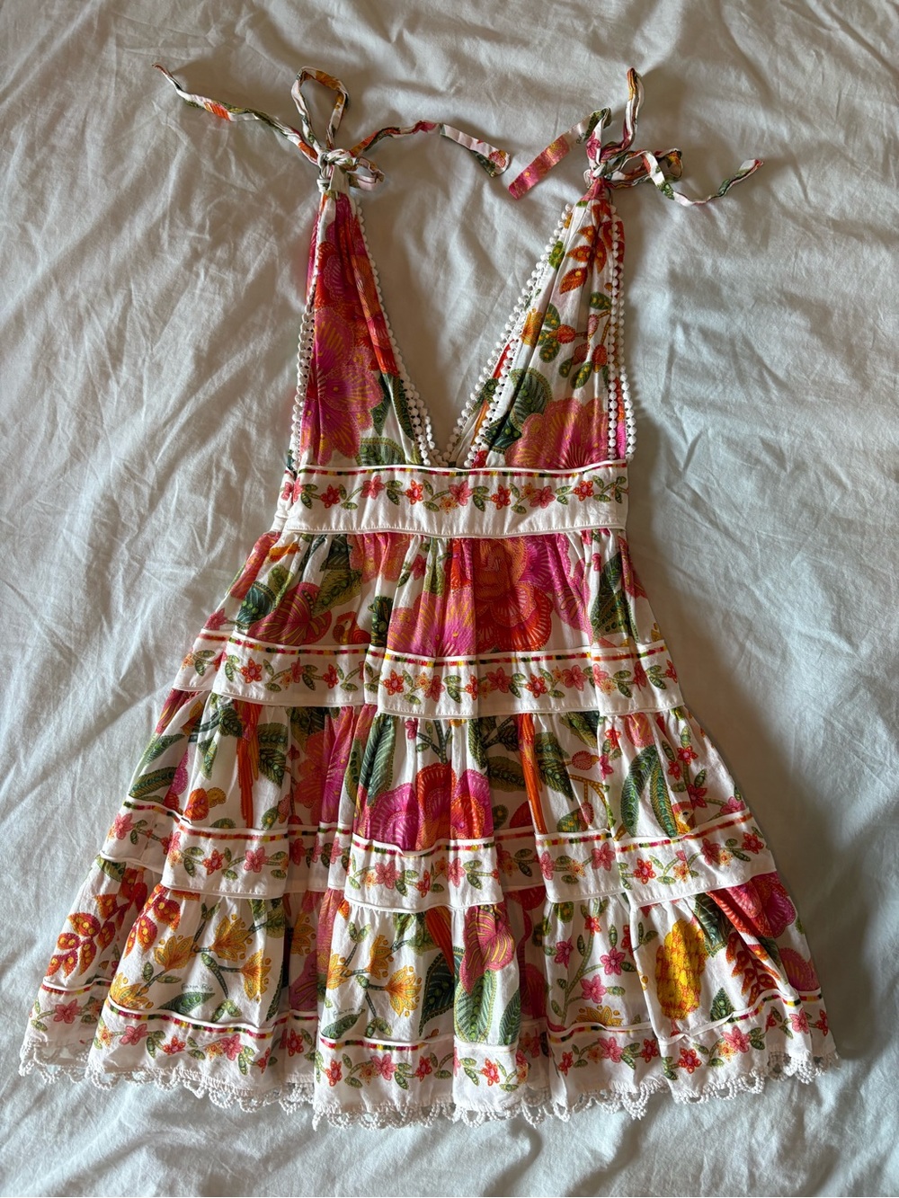 NEW Farm Rio Macaw Bloom Mini Dress- size XS - Picture 2 of 5